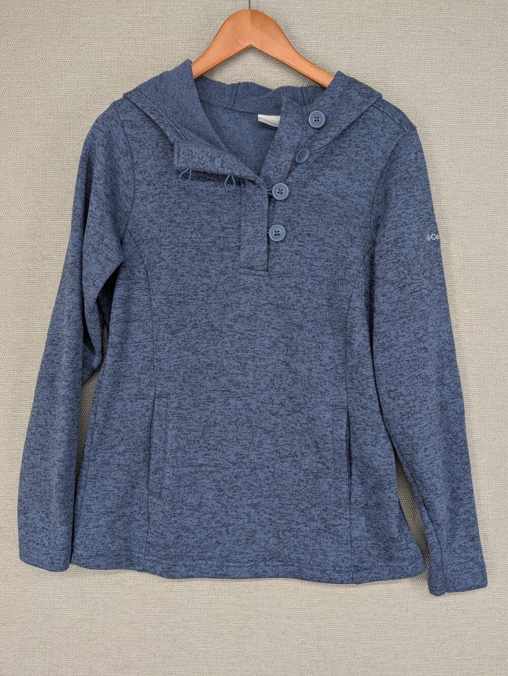 Columbia Hoodie Hooded Sweatshirt Large Blue -0726E106